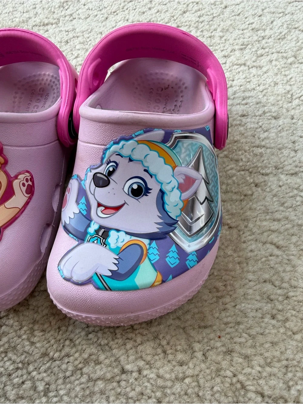 Crocs Toddler Size 6 Pink Paw Patrol Skye Everest Slip On Clogs Sandals